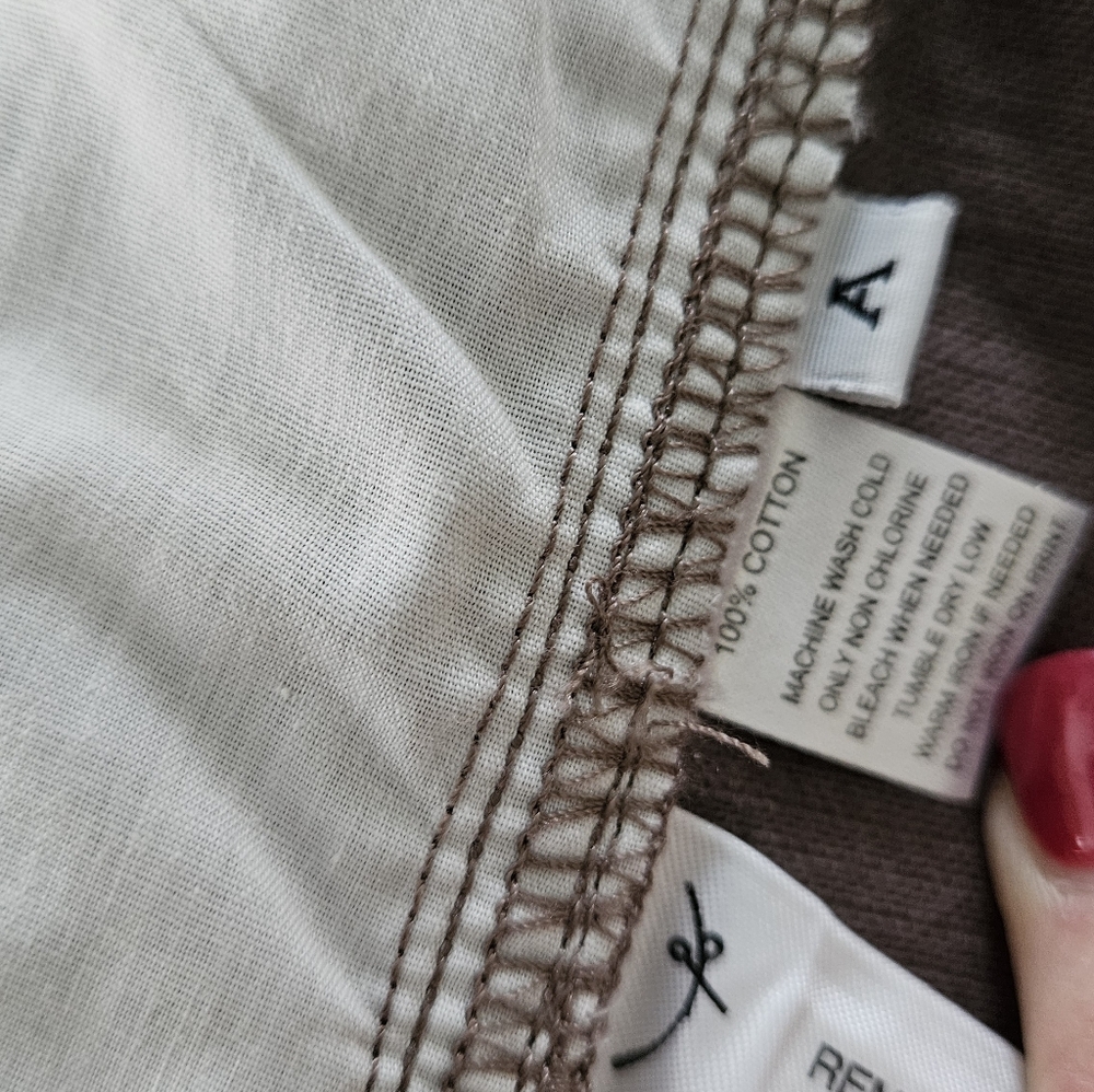 NWT Ann Taylor LOFT 100% Cotton Taupe Skirt - Size 8 - Picture 6 of 7